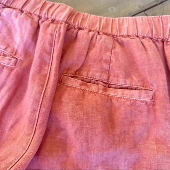 Faherty Sun Strider Linen Pants Wide Leg High Rise Womens Small Red Rock/Orange - Picture 12 of 13